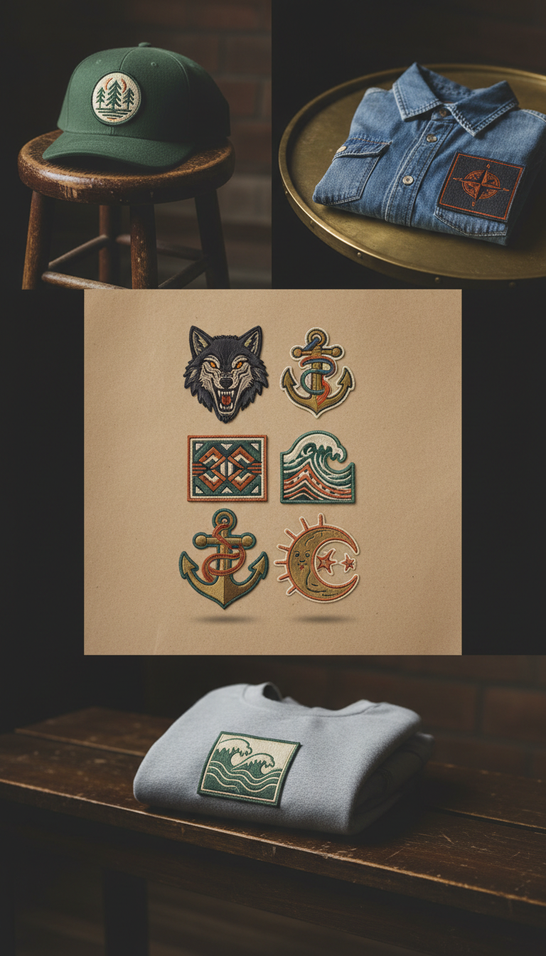 Hand-Drawn Bar Graphic Patch Set